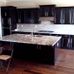 black and marble kitchen finish