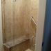 Standing Shower Brown Tile 